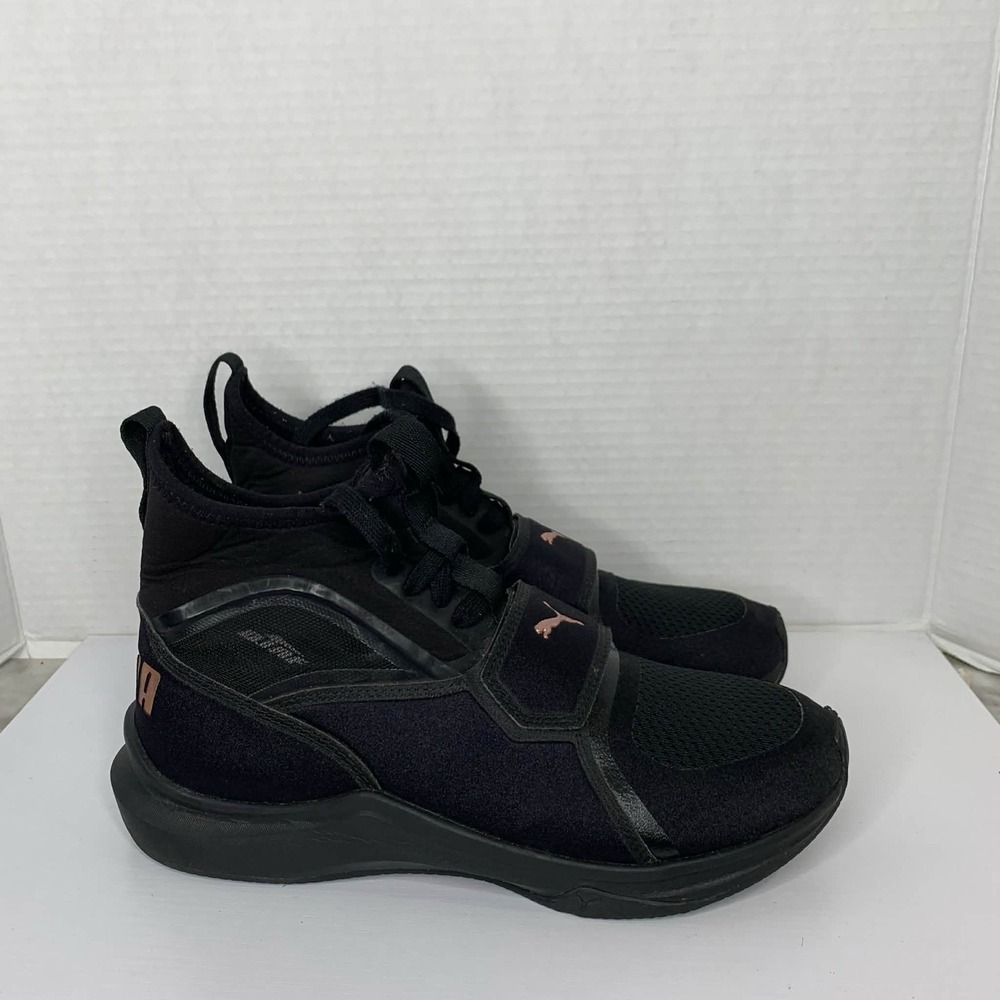 Puma Fierce Core Black Rose Gold Sneakers Size 6